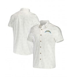 Men's NFL x Darius Rucker Collection by White Los Angeles Chargers Woven Button-Up T-shirt $35.09 Shirts