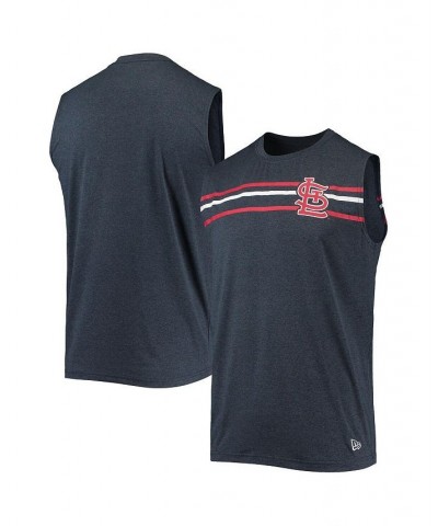 Men's Heathered Navy St. Louis Cardinals Muscle Tank Top $18.90 T-Shirts