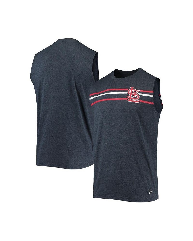 Men's Heathered Navy St. Louis Cardinals Muscle Tank Top $18.90 T-Shirts