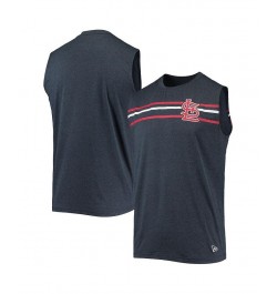 Men's Heathered Navy St. Louis Cardinals Muscle Tank Top $18.90 T-Shirts