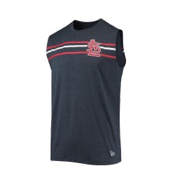 Men's Heathered Navy St. Louis Cardinals Muscle Tank Top $18.90 T-Shirts