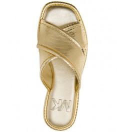 Women's Gideon Crisscross Flat Sandals Silver $34.97 Shoes