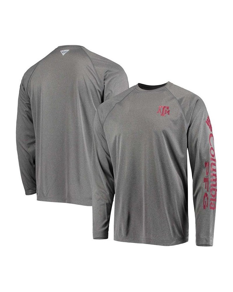 Men's Charcoal Texas A M Aggies PFG Terminal Tackle Omni-Shade Long Sleeve T-shirt $28.99 T-Shirts