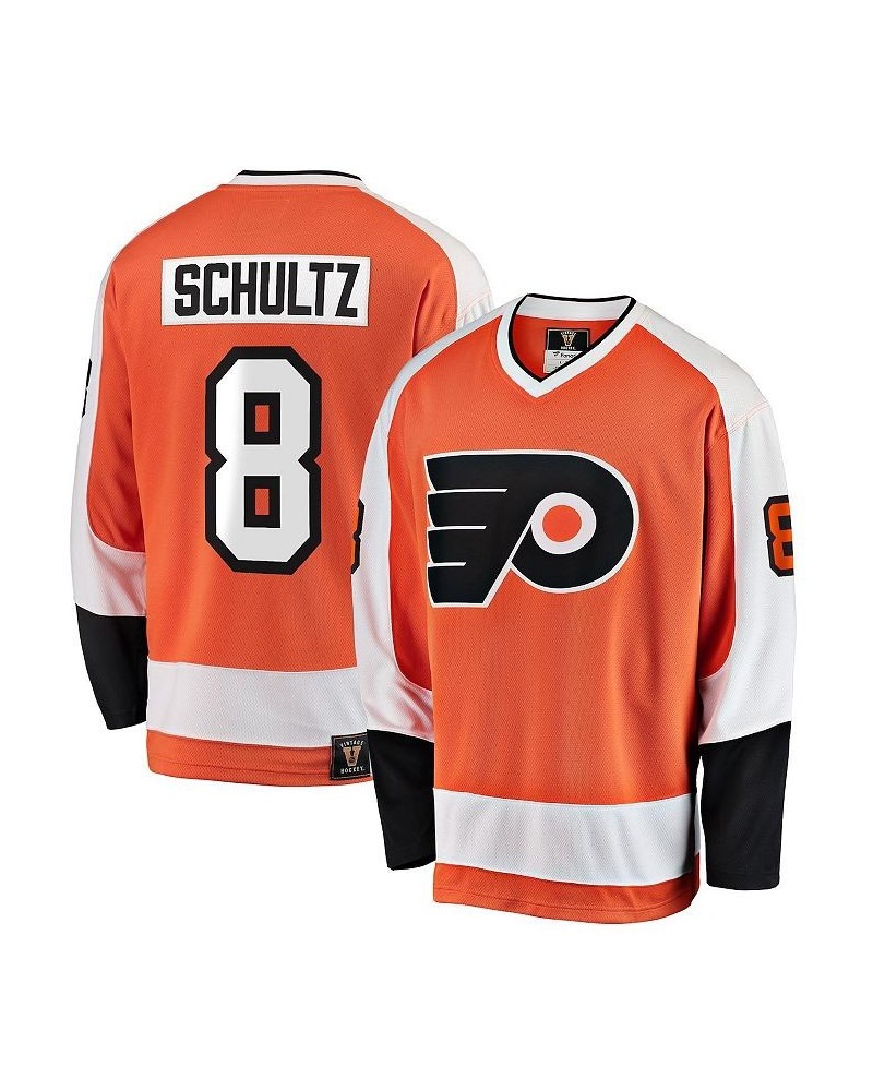 Men's Branded Dave Schultz Orange Philadelphia Flyers Premier Breakaway Retired Player Jersey $58.91 Jersey