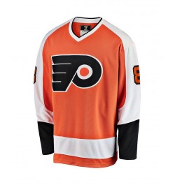 Men's Branded Dave Schultz Orange Philadelphia Flyers Premier Breakaway Retired Player Jersey $58.91 Jersey