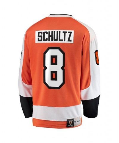 Men's Branded Dave Schultz Orange Philadelphia Flyers Premier Breakaway Retired Player Jersey $58.91 Jersey