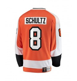 Men's Branded Dave Schultz Orange Philadelphia Flyers Premier Breakaway Retired Player Jersey $58.91 Jersey