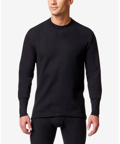 Men's Micro Fleece Long Sleeve Thermal Undershirt Black $31.61 Undershirt