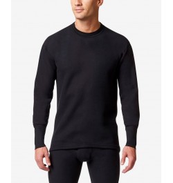 Men's Micro Fleece Long Sleeve Thermal Undershirt Black $31.61 Undershirt