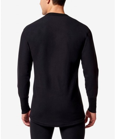 Men's Micro Fleece Long Sleeve Thermal Undershirt Black $31.61 Undershirt