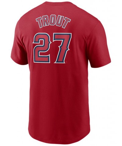 Men's Mike Trout Los Angeles Angels Name and Number Player T-Shirt $25.64 T-Shirts