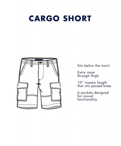 Men's 10" Cotton Cargo Shorts Stone $29.90 Shorts