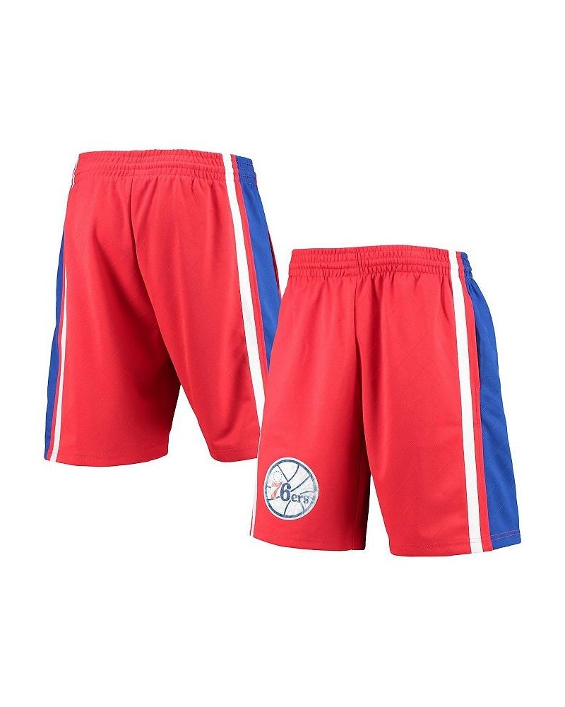 Men's Red Philadelphia 76Ers Hardwood Classics 75th Anniversary Swingman Shorts $56.10 Shorts