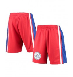 Men's Red Philadelphia 76Ers Hardwood Classics 75th Anniversary Swingman Shorts $56.10 Shorts