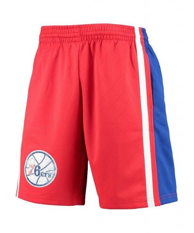 Men's Red Philadelphia 76Ers Hardwood Classics 75th Anniversary Swingman Shorts $56.10 Shorts