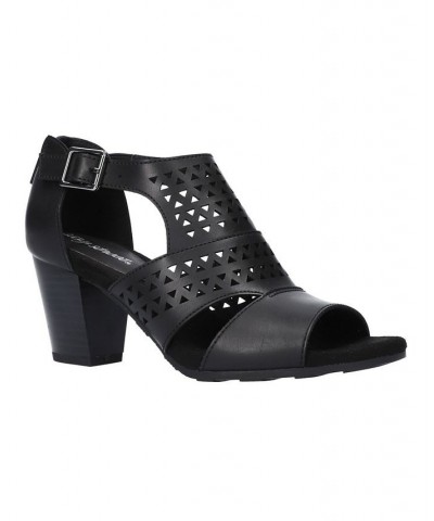 Women's Adara Heeled Sandals Black $33.00 Shoes