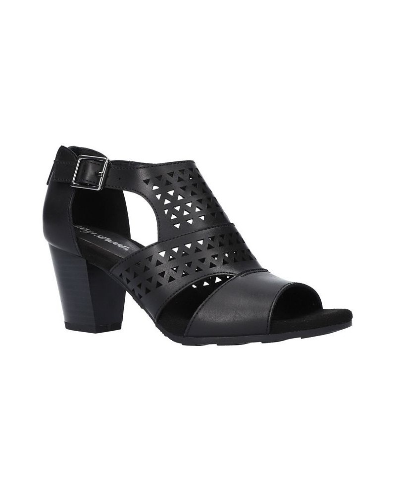 Women's Adara Heeled Sandals Black $33.00 Shoes