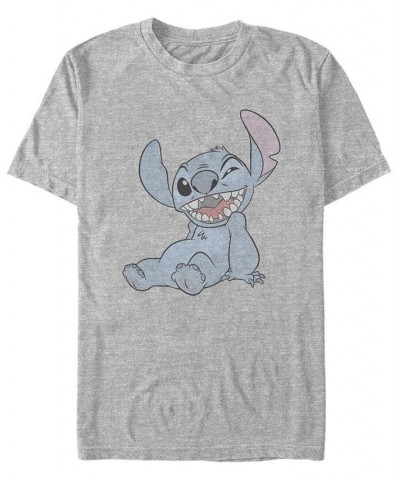 Men's Halftone Stitch Short Sleeve T-Shirt Gray $18.54 T-Shirts