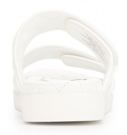 Women's Reeves Quilted Two Band Flat Sandals White $43.35 Shoes