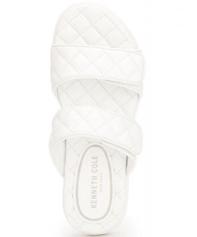 Women's Reeves Quilted Two Band Flat Sandals White $43.35 Shoes