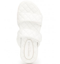 Women's Reeves Quilted Two Band Flat Sandals White $43.35 Shoes