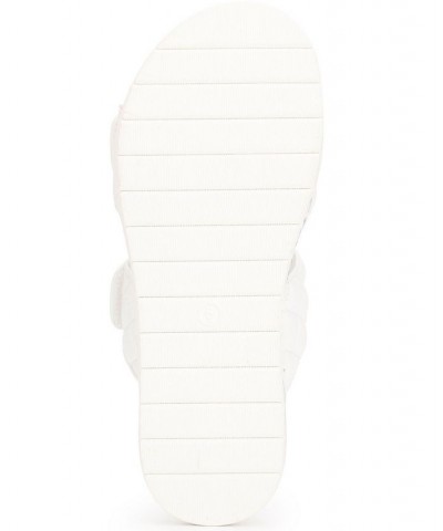 Women's Reeves Quilted Two Band Flat Sandals White $43.35 Shoes