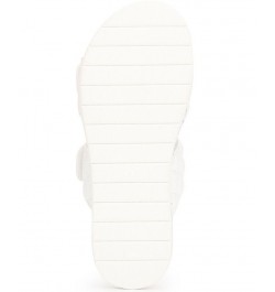 Women's Reeves Quilted Two Band Flat Sandals White $43.35 Shoes