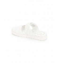 Women's Reeves Quilted Two Band Flat Sandals White $43.35 Shoes