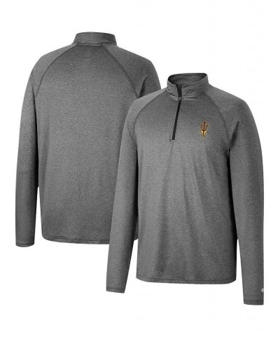 Men's Heathered Gray Arizona State Sun Devils Earth First Raglan Quarter-Zip Windshirt $22.56 Sweatshirt