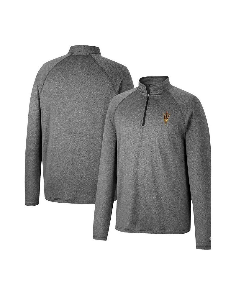 Men's Heathered Gray Arizona State Sun Devils Earth First Raglan Quarter-Zip Windshirt $22.56 Sweatshirt