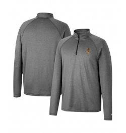 Men's Heathered Gray Arizona State Sun Devils Earth First Raglan Quarter-Zip Windshirt $22.56 Sweatshirt