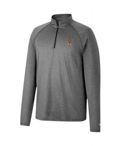 Men's Heathered Gray Arizona State Sun Devils Earth First Raglan Quarter-Zip Windshirt $22.56 Sweatshirt