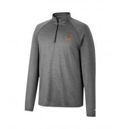 Men's Heathered Gray Arizona State Sun Devils Earth First Raglan Quarter-Zip Windshirt $22.56 Sweatshirt