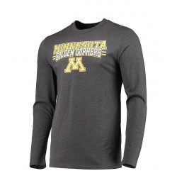 Men's Maroon, Heathered Charcoal Minnesota Golden Gophers Meter Long Sleeve T-shirt and Pants Sleep Set $36.80 Pajama