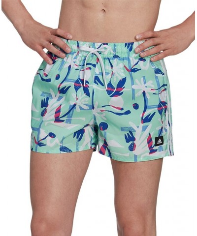 Men's Seasonal Floral Classics Very Short 3" Swim Shorts Green $24.09 Swimsuits