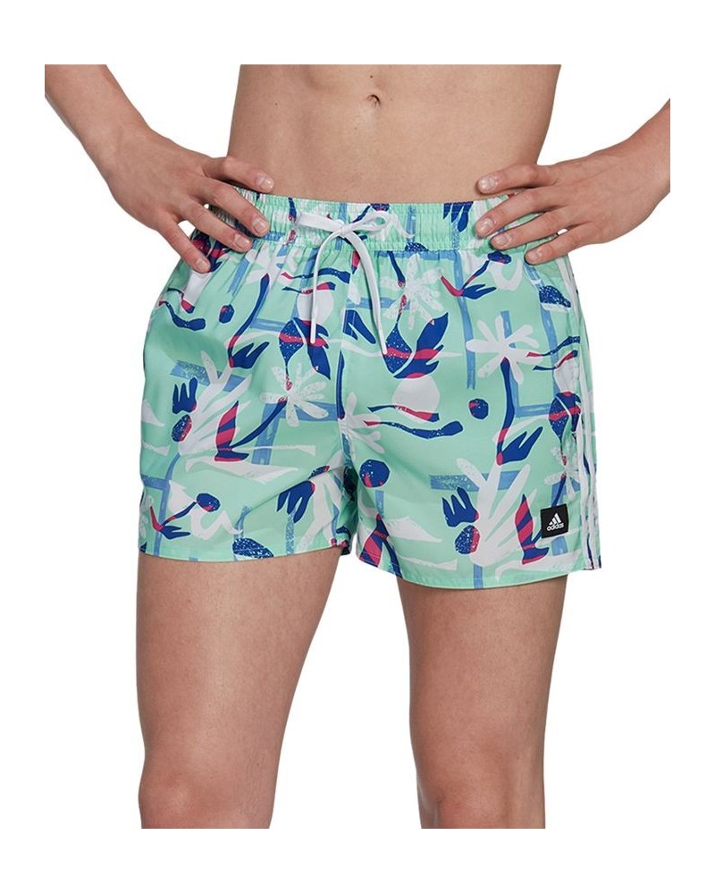 Men's Seasonal Floral Classics Very Short 3" Swim Shorts Green $24.09 Swimsuits