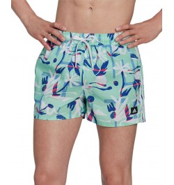 Men's Seasonal Floral Classics Very Short 3" Swim Shorts Green $24.09 Swimsuits