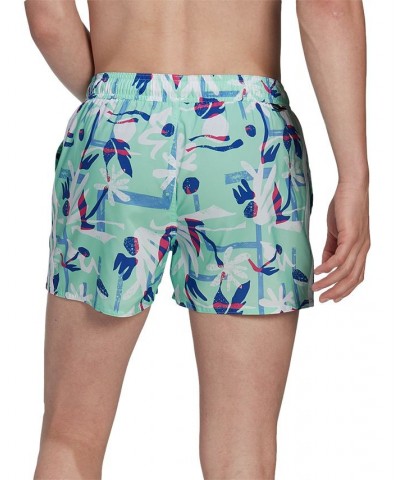 Men's Seasonal Floral Classics Very Short 3" Swim Shorts Green $24.09 Swimsuits