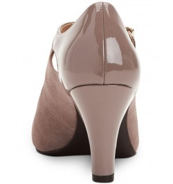 Velmah Memory Foam Mary Jane Pumps Tan/Beige $40.28 Shoes