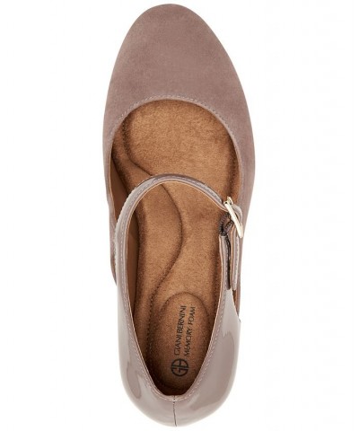 Velmah Memory Foam Mary Jane Pumps Tan/Beige $40.28 Shoes