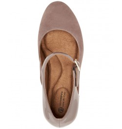 Velmah Memory Foam Mary Jane Pumps Tan/Beige $40.28 Shoes