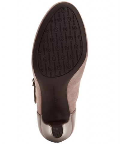 Velmah Memory Foam Mary Jane Pumps Tan/Beige $40.28 Shoes