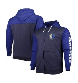 Men's Branded Navy, Royal Dallas Mavericks Big and Tall Down and Distance Full-Zip Hoodie $31.68 Sweatshirt