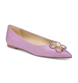 Women's Wanda Tour Pointed-Toe Flats Purple $65.60 Shoes