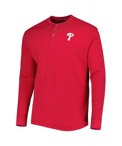 Men's Philadelphia Phillies Red Maverick Long Sleeve T-shirt $28.04 T-Shirts