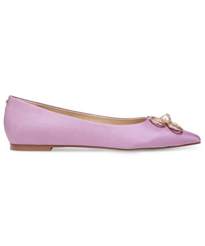 Women's Wanda Tour Pointed-Toe Flats Purple $65.60 Shoes