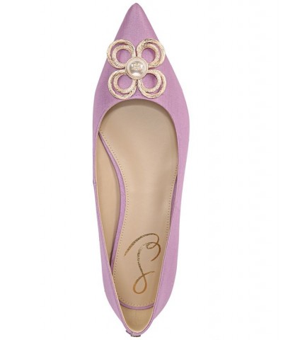 Women's Wanda Tour Pointed-Toe Flats Purple $65.60 Shoes