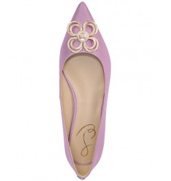 Women's Wanda Tour Pointed-Toe Flats Purple $65.60 Shoes