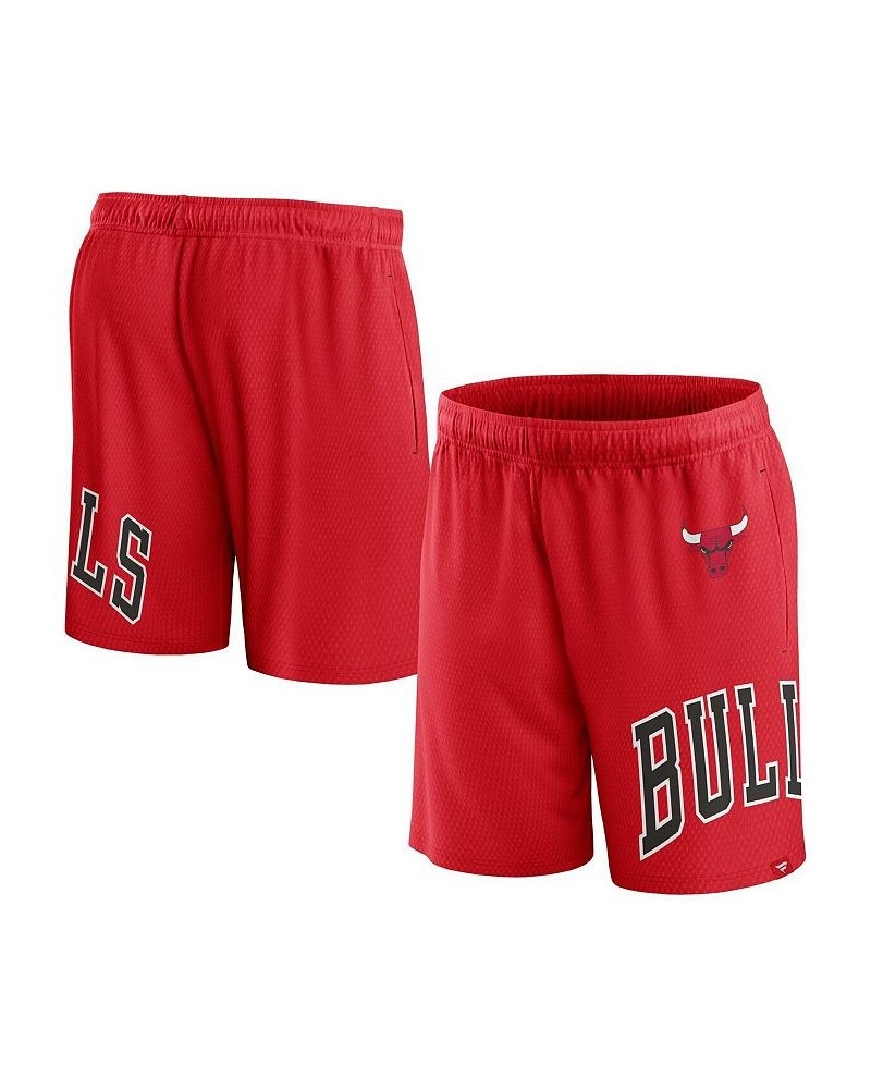 Men's Branded Red Chicago Bulls Free Throw Mesh Shorts $16.80 Shorts