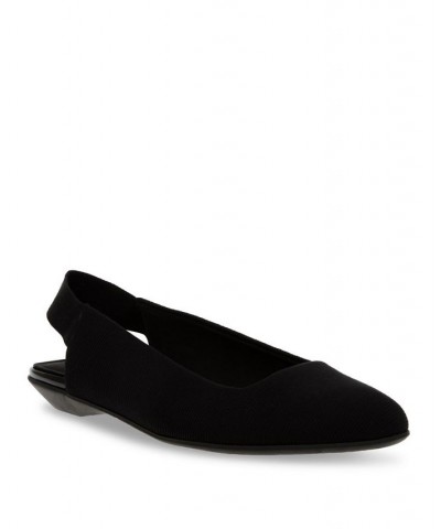 Women's Oaks Stretch Sling Back Flats Black $35.55 Shoes